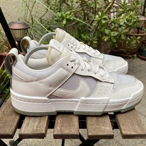 Nike Dunk Low Disrupt Women's Size 9 White Photon Dust Leather Shoes CK6654-001